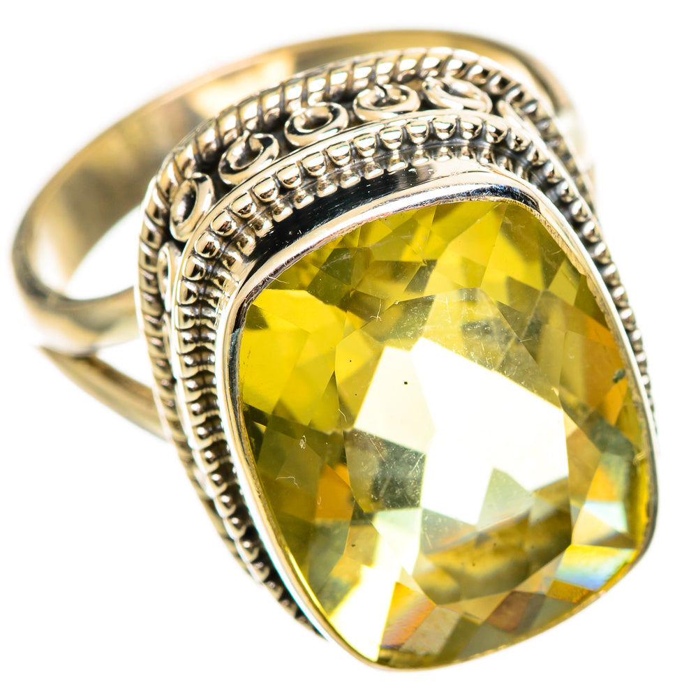 Lemon Quartz Rings handcrafted by Ana Silver Co - RING114486 - Photo 2