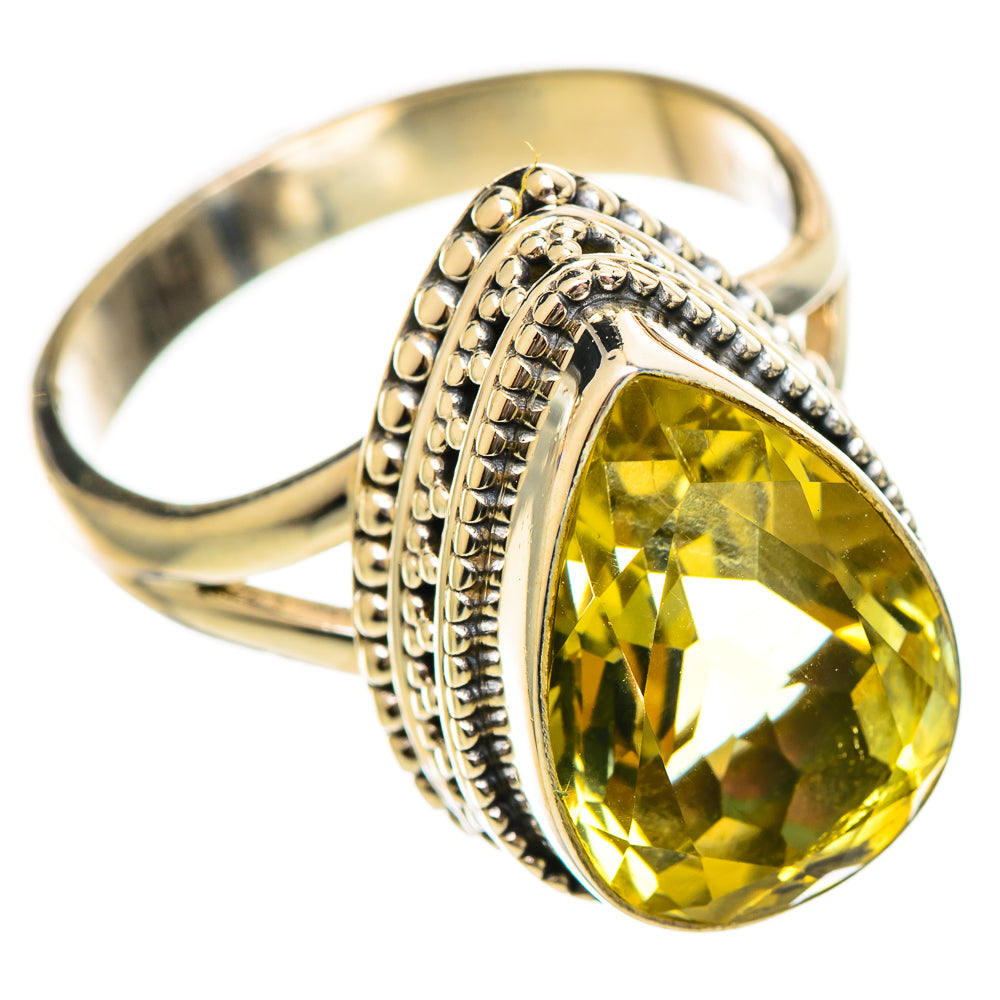 Citrine Sugarloaf Rings handcrafted by Ana Silver Co - RING114487 - Photo 2