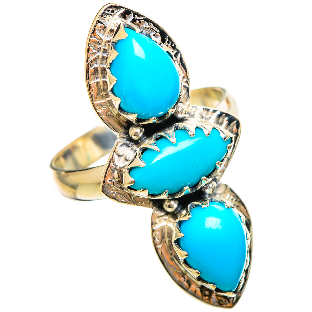 Sleeping Beauty Turquoise Rings handcrafted by Ana Silver Co - RING114488 - Photo 2