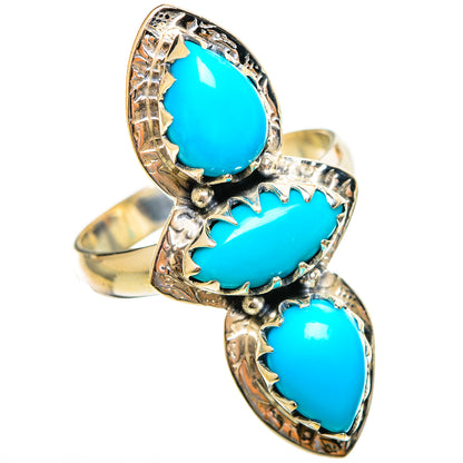 Sleeping Beauty Turquoise Rings handcrafted by Ana Silver Co - RING114488 - Photo 2