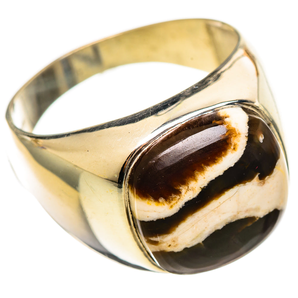 Peanut Wood Jasper Rings handcrafted by Ana Silver Co - RING114494 - Photo 2