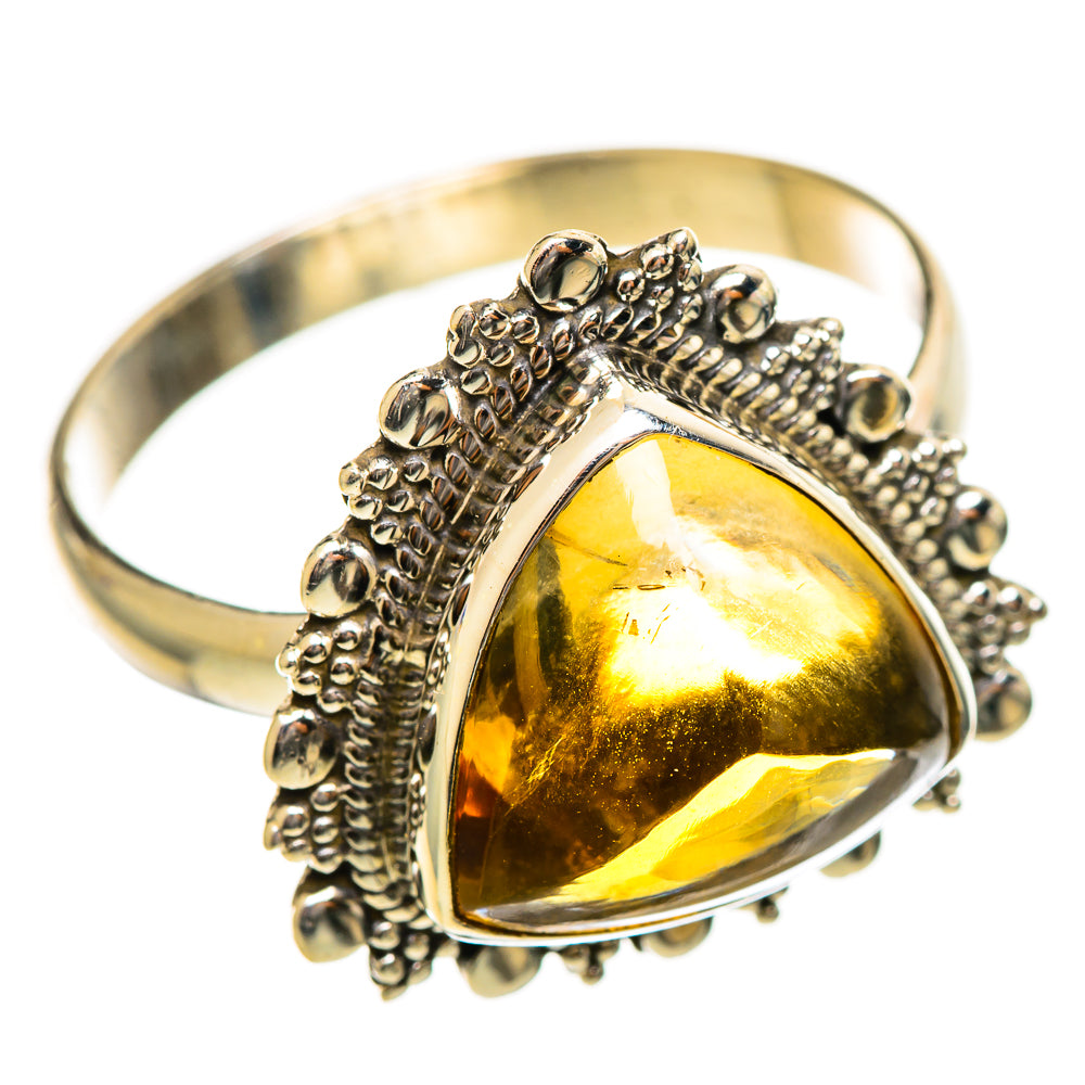 Citrine Sugarloaf Rings handcrafted by Ana Silver Co - RING114497 - Photo 2