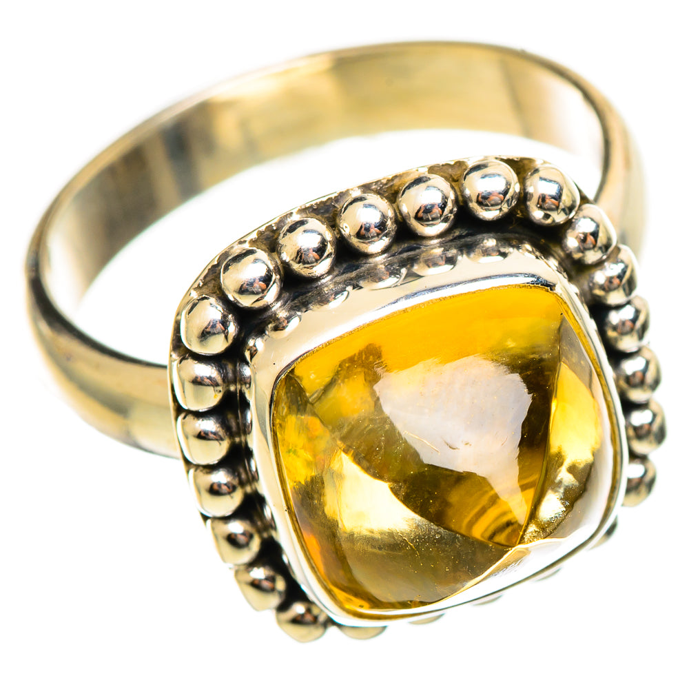 Citrine Sugarloaf Rings handcrafted by Ana Silver Co - RING114499 - Photo 2