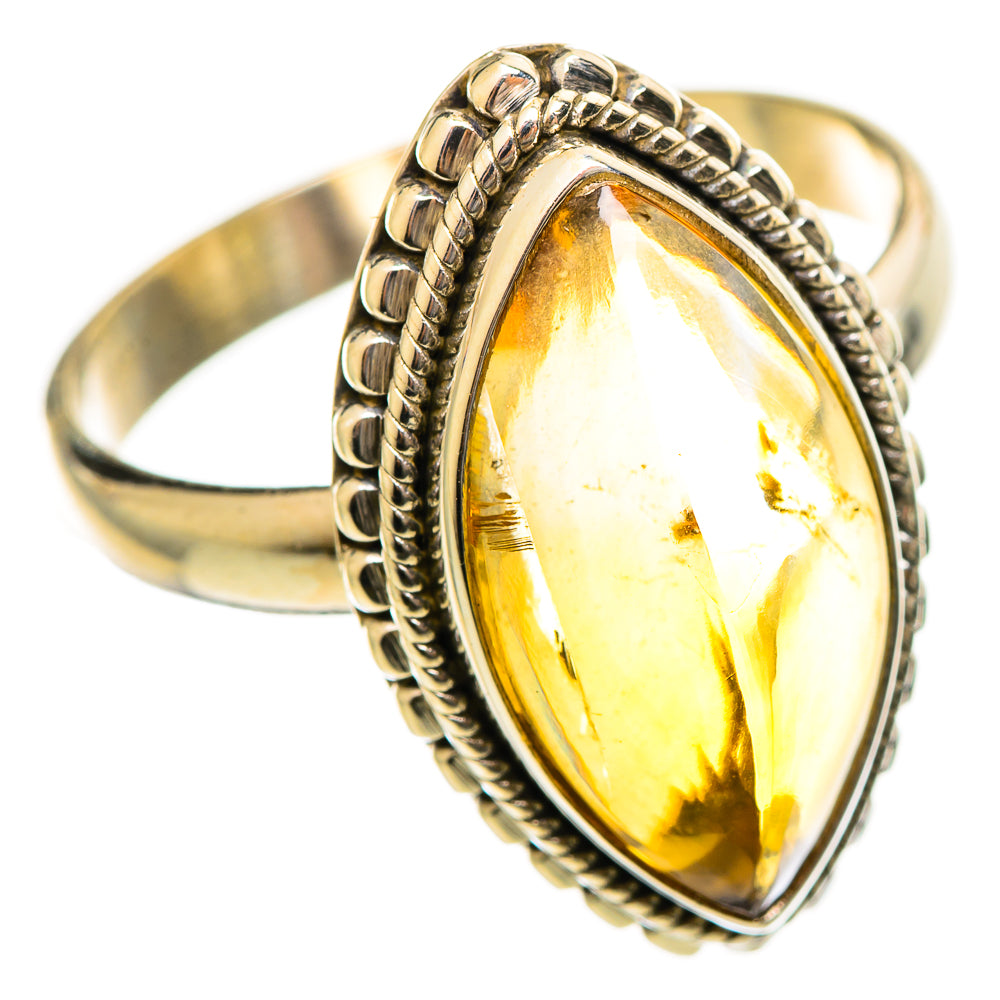 Citrine Sugarloaf Rings handcrafted by Ana Silver Co - RING114500 - Photo 2