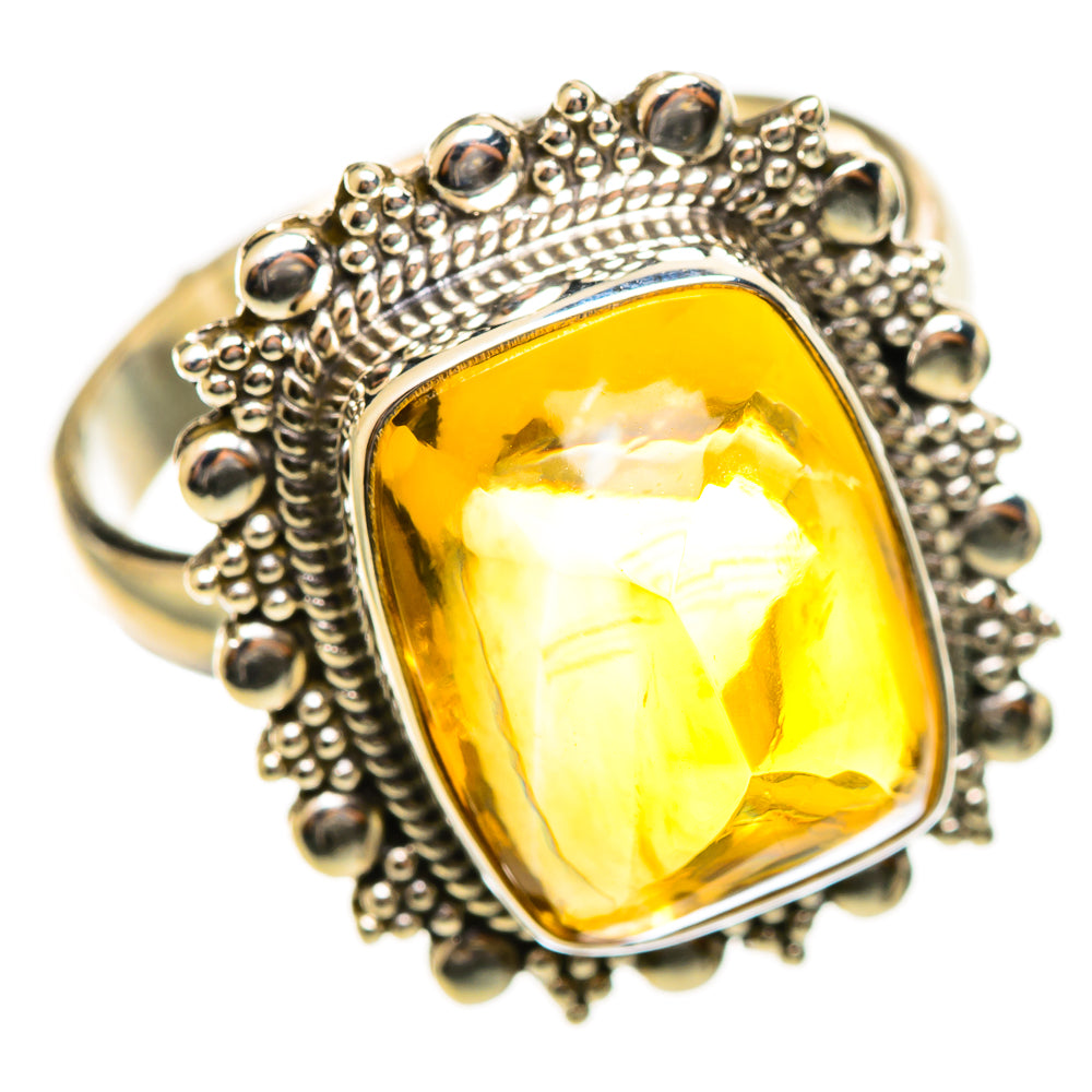Citrine Sugarloaf Rings handcrafted by Ana Silver Co - RING114501 - Photo 2