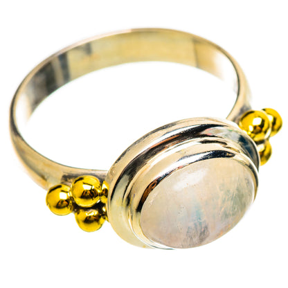 Rainbow Moonstone Rings handcrafted by Ana Silver Co - RING114513 - Photo 2