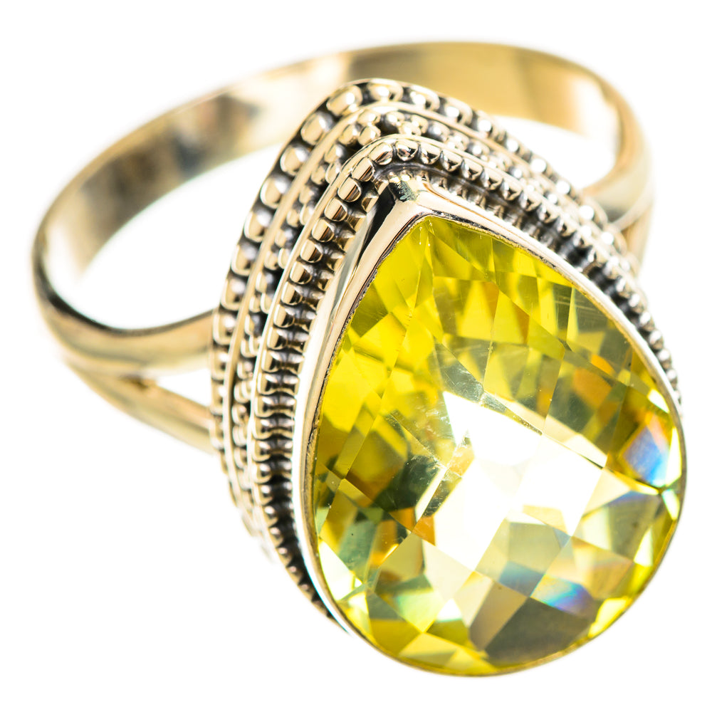 Lemon Quartz Rings handcrafted by Ana Silver Co - RING114515 - Photo 2