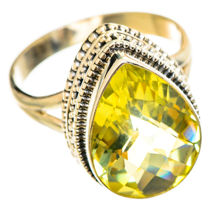 Lemon Quartz Rings handcrafted by Ana Silver Co - RING114515 - Photo 2