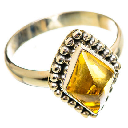 Citrine Sugarloaf Rings handcrafted by Ana Silver Co - RING114524 - Photo 2