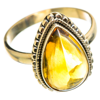 Citrine Sugarloaf Rings handcrafted by Ana Silver Co - RING114529 - Photo 2