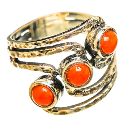 Mediterranean Red Coral Rings handcrafted by Ana Silver Co - RING114534 - Photo 2