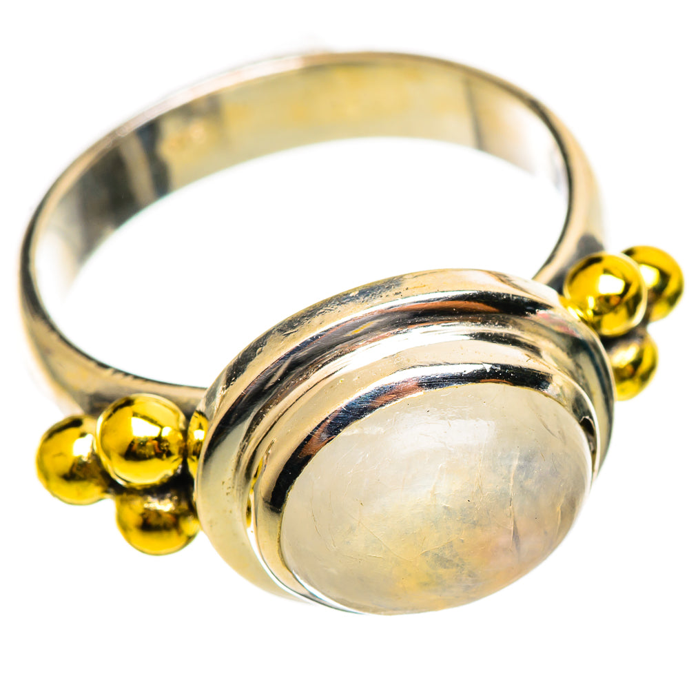 Rainbow Moonstone Rings handcrafted by Ana Silver Co - RING114541 - Photo 2