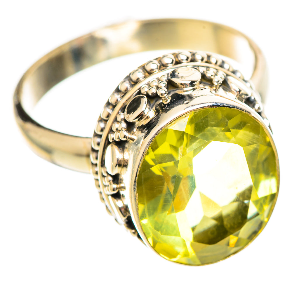 Lemon Quartz Rings handcrafted by Ana Silver Co - RING114546 - Photo 2