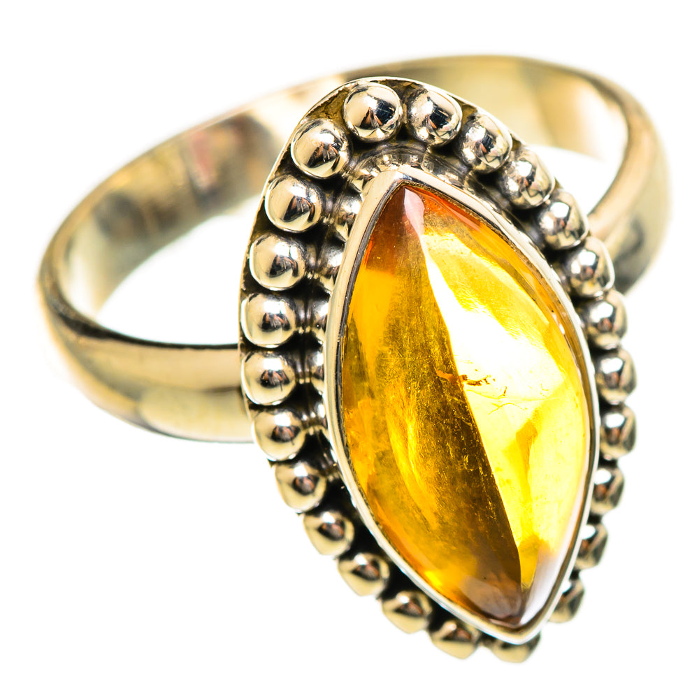 Citrine Sugarloaf Rings handcrafted by Ana Silver Co - RING114554 - Photo 2