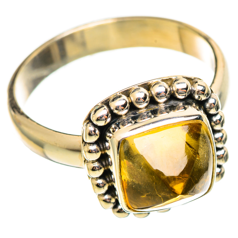 Citrine Sugarloaf Rings handcrafted by Ana Silver Co - RING114555 - Photo 2