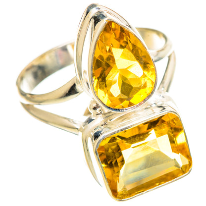 Citrine Sugarloaf Rings handcrafted by Ana Silver Co - RING114556 - Photo 2