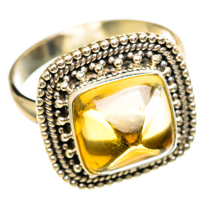 Citrine Sugarloaf Rings handcrafted by Ana Silver Co - RING114557 - Photo 2