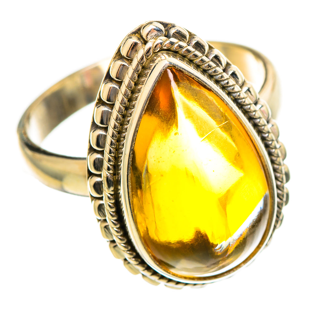 Citrine Sugarloaf Rings handcrafted by Ana Silver Co - RING114559 - Photo 2