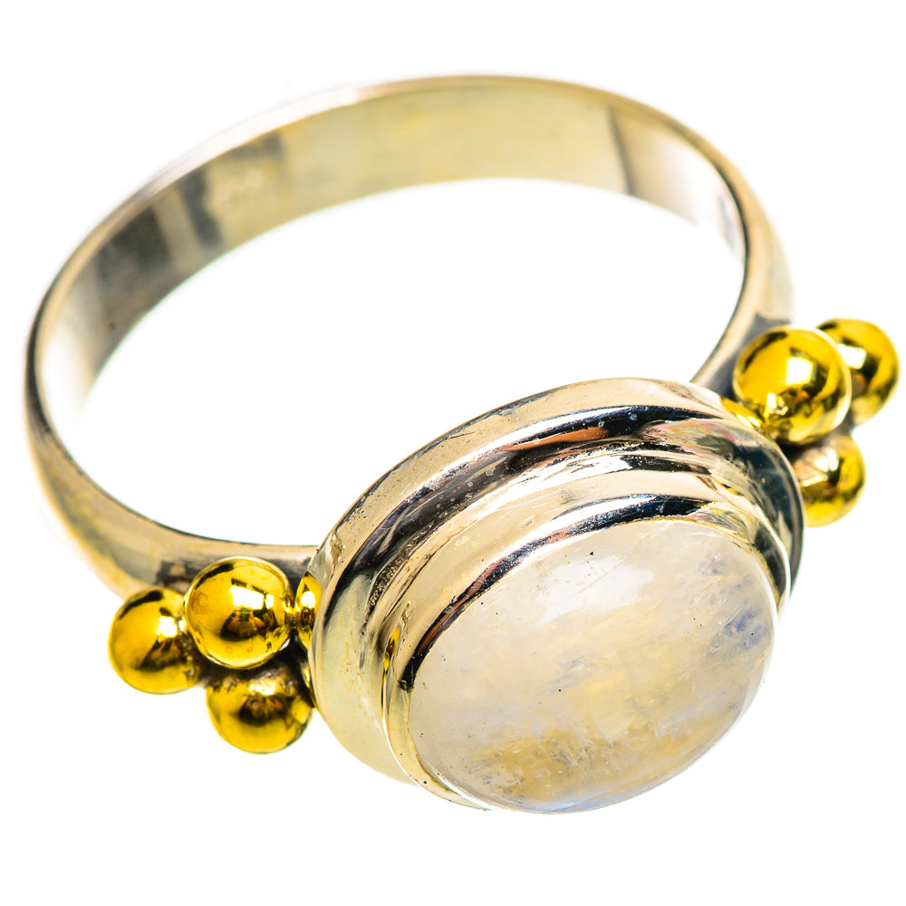 Rainbow Moonstone Rings handcrafted by Ana Silver Co - RING114568 - Photo 2