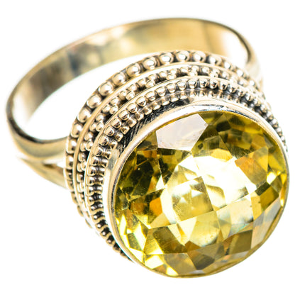 Lemon Quartz Rings handcrafted by Ana Silver Co - RING114570 - Photo 2