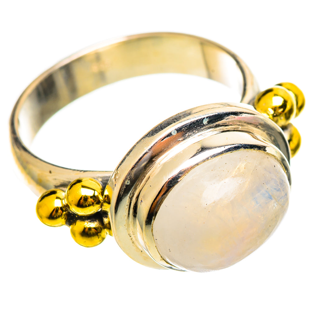 Rainbow Moonstone Rings handcrafted by Ana Silver Co - RING114585 - Photo 2