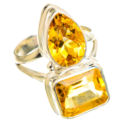 Citrine Sugarloaf Rings handcrafted by Ana Silver Co - RING114593 - Photo 2