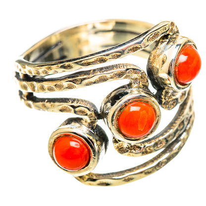 Mediterranean Red Coral Rings handcrafted by Ana Silver Co - RING114599 - Photo 2