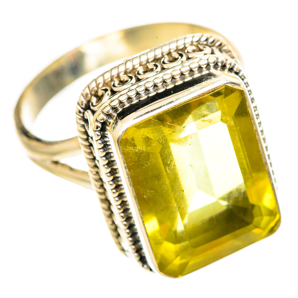 Lemon Quartz Rings handcrafted by Ana Silver Co - RING114603 - Photo 2