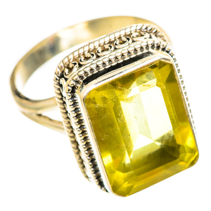 Lemon Quartz Rings handcrafted by Ana Silver Co - RING114603 - Photo 2