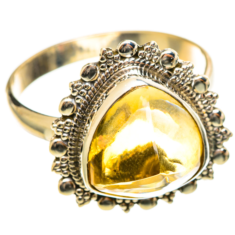 Citrine Sugarloaf Rings handcrafted by Ana Silver Co - RING114611 - Photo 2
