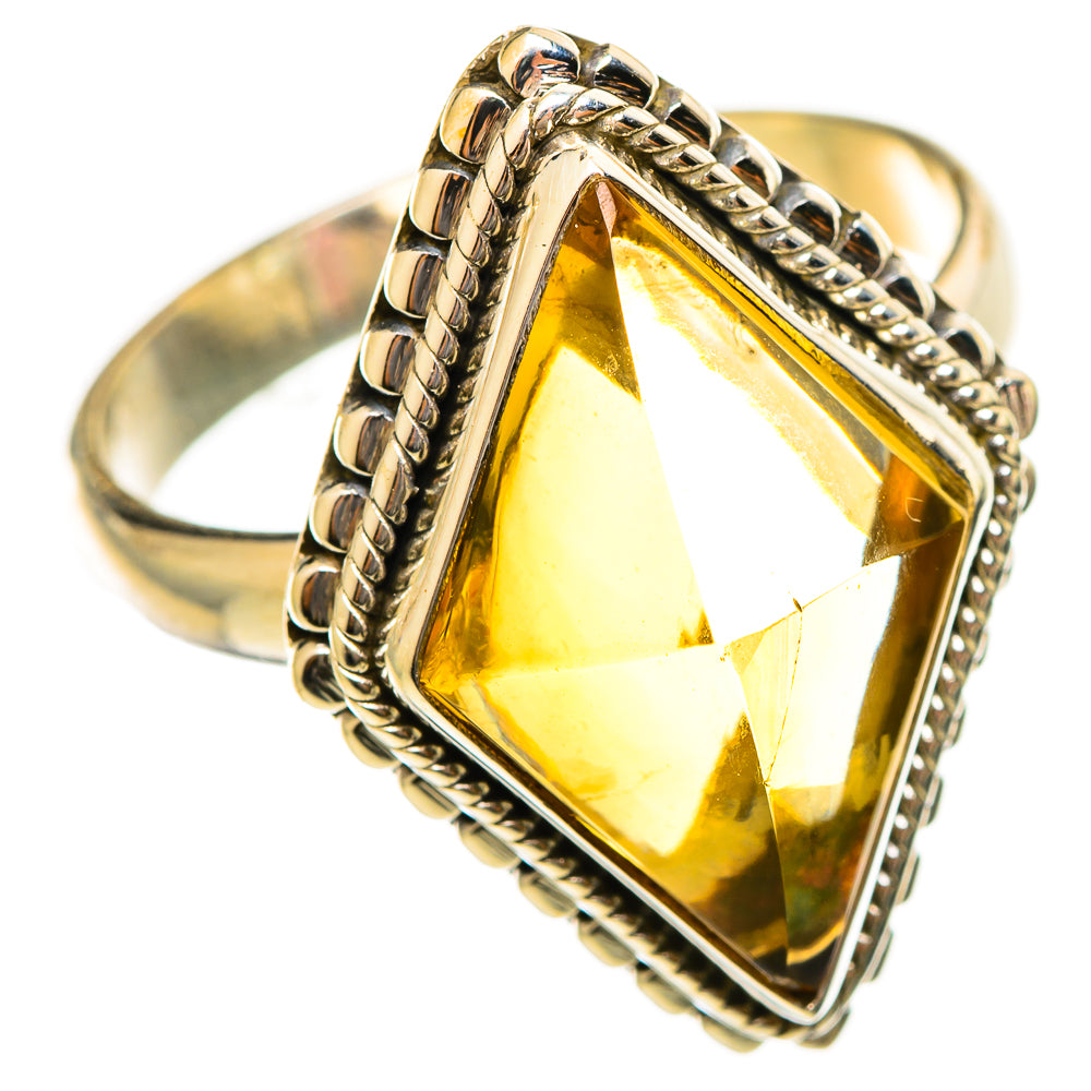 Citrine Sugarloaf Rings handcrafted by Ana Silver Co - RING114612 - Photo 2