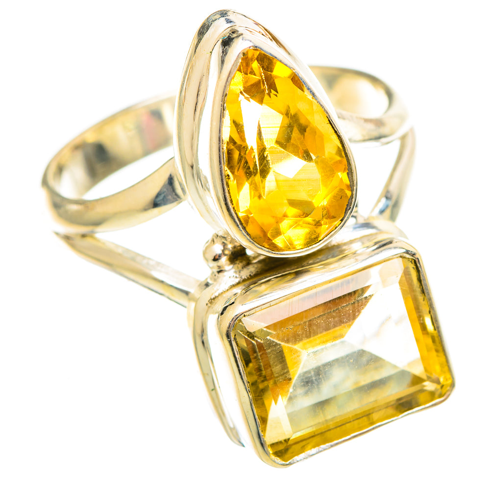 Citrine Sugarloaf Rings handcrafted by Ana Silver Co - RING114613 - Photo 2