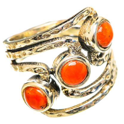 Mediterranean Red Coral Rings handcrafted by Ana Silver Co - RING114614 - Photo 2