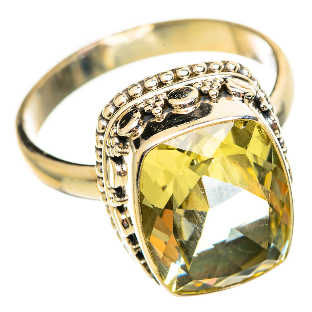 Lemon Quartz Rings handcrafted by Ana Silver Co - RING114621 - Photo 2