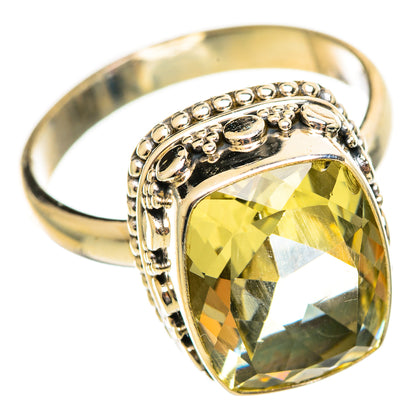 Lemon Quartz Rings handcrafted by Ana Silver Co - RING114621 - Photo 2