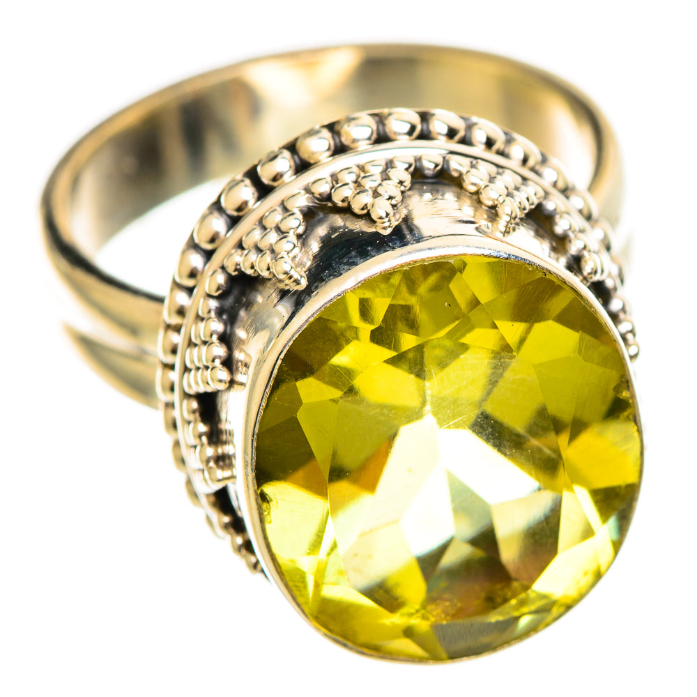 Lemon Quartz Rings handcrafted by Ana Silver Co - RING114623 - Photo 2