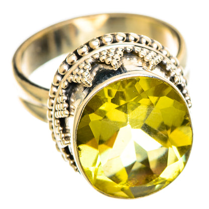Lemon Quartz Rings handcrafted by Ana Silver Co - RING114623 - Photo 2