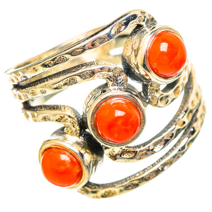 Mediterranean Red Coral Rings handcrafted by Ana Silver Co - RING114632 - Photo 2