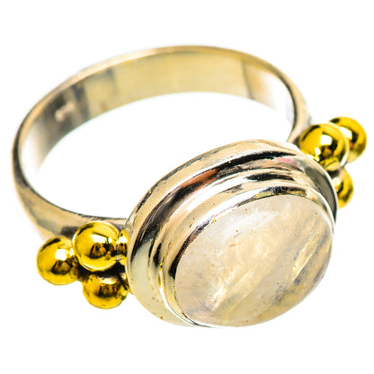 Rainbow Moonstone Rings handcrafted by Ana Silver Co - RING114633 - Photo 2
