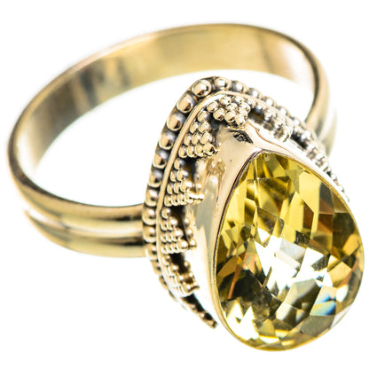 Lemon Quartz Rings handcrafted by Ana Silver Co - RING114636 - Photo 2