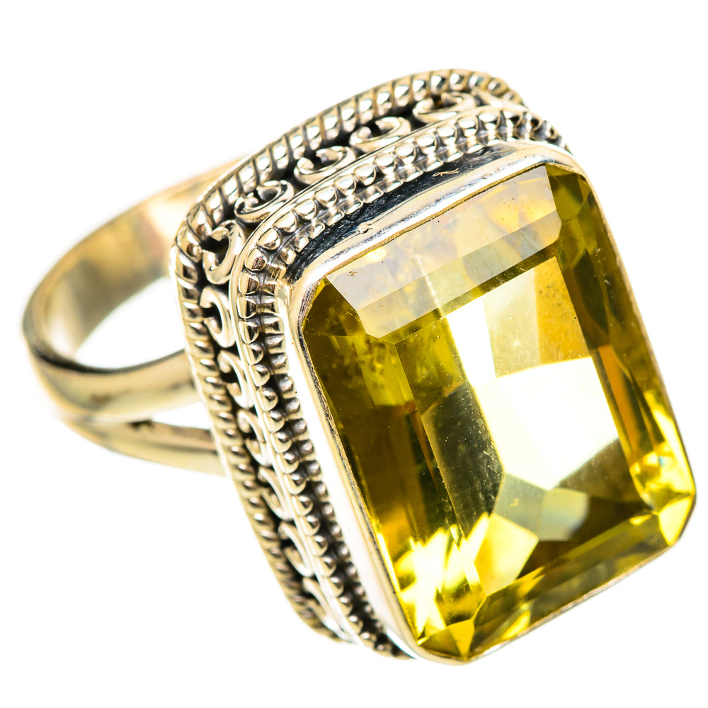 Lemon Quartz Rings handcrafted by Ana Silver Co - RING114637 - Photo 2