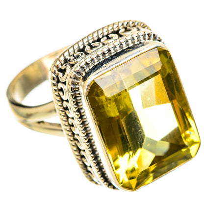 Lemon Quartz Rings handcrafted by Ana Silver Co - RING114637 - Photo 2