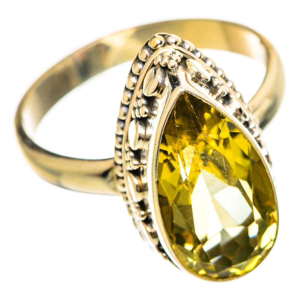 Lemon Quartz Rings handcrafted by Ana Silver Co - RING114638 - Photo 2