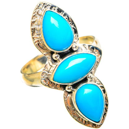 Sleeping Beauty Turquoise Rings handcrafted by Ana Silver Co - RING114639 - Photo 2