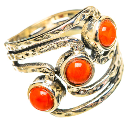 Mediterranean Red Coral Rings handcrafted by Ana Silver Co - RING114643 - Photo 2
