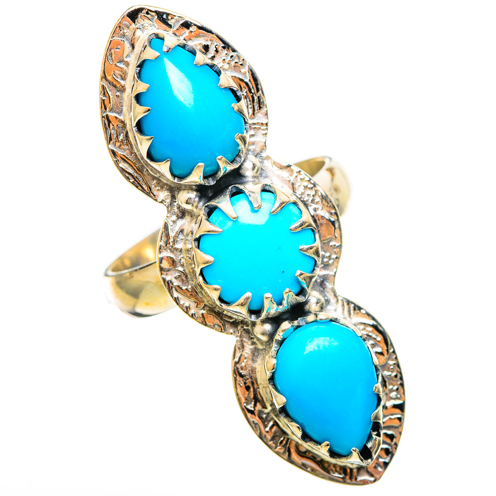 Sleeping Beauty Turquoise Rings handcrafted by Ana Silver Co - RING114667 - Photo 2