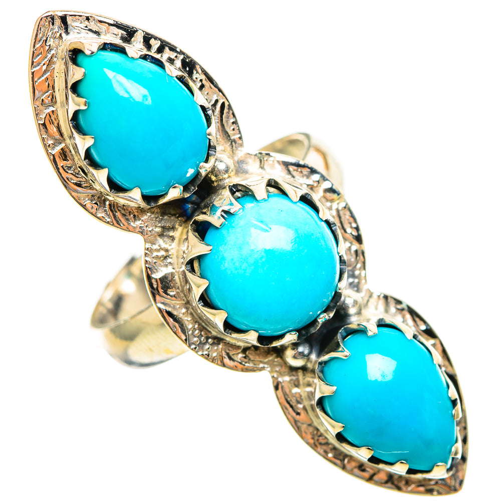 Sleeping Beauty Turquoise Rings handcrafted by Ana Silver Co - RING114681 - Photo 2
