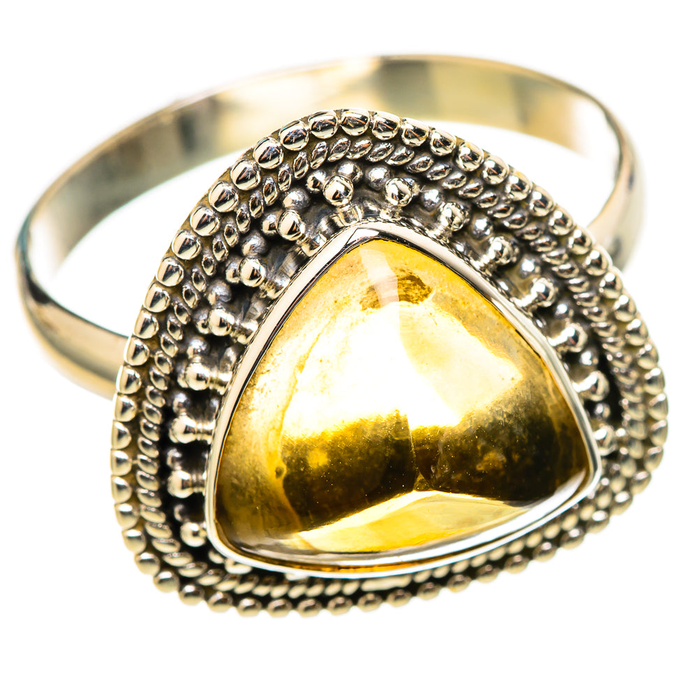 Citrine Sugarloaf Rings handcrafted by Ana Silver Co - RING114706 - Photo 2