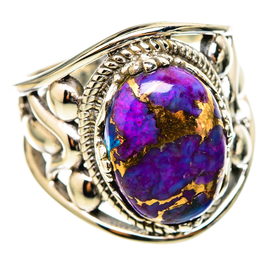 Purple Copper Composite Turquoise Rings handcrafted by Ana Silver Co - RING114713 - Photo 2