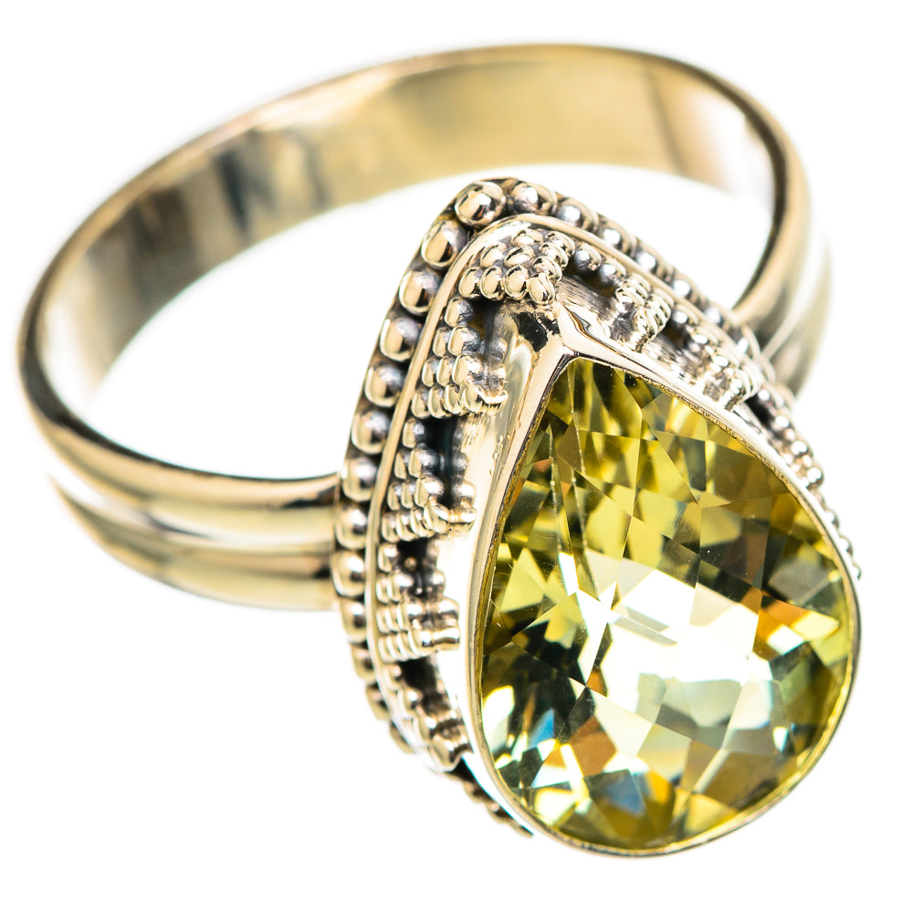 Lemon Quartz Rings handcrafted by Ana Silver Co - RING114720 - Photo 2